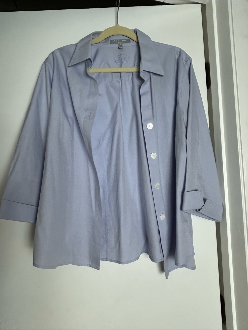 Foxcroft Light Lavender Button-Front Dress Shirt